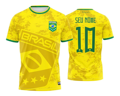 Camisa Brasil 2022 Varias Cores Personalizada Com Seu Nome