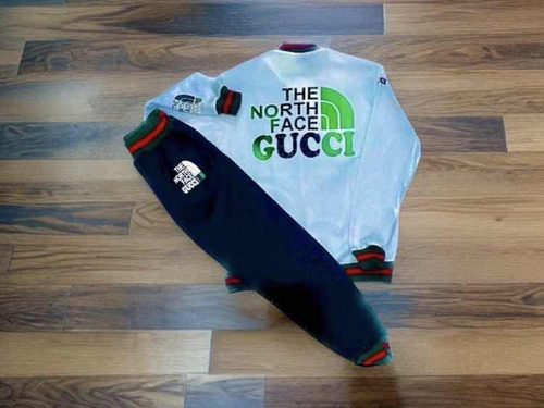 Conjunto Para Hombre The North Face Gucci - Blanco Y Negro