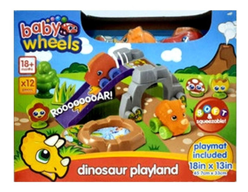 Imagen 3 de 4 de Dinosaur Play Land Conjunto Con Vehículos - Aj Hogar