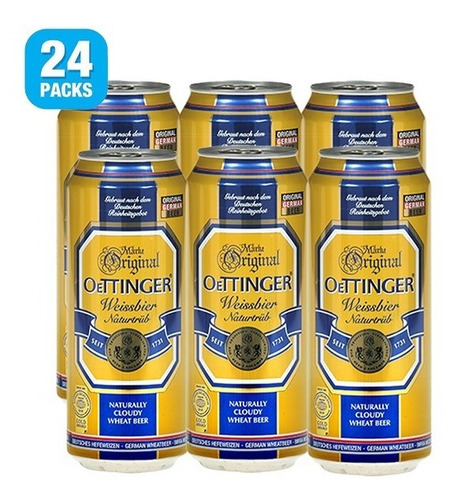 24 Pack Cerveza Oettinger Weissbier Naturtrüb 500 Ml C/u