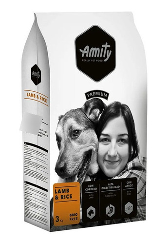 Amity Premium Cordero Y Arroz Para Perros 3kg