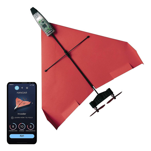 Kit Avión De Papel Powerup 4.0 Control Remoto App Color