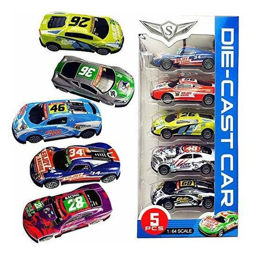 Pull Back Racing Cars Die Cast Race Car Vehicles  3 Pul...