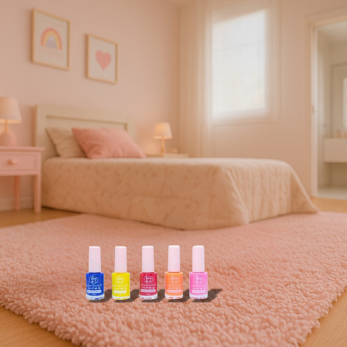 Esmaltes Infantis Turma Da Lú Kit Com 5 Cores À Base De Água