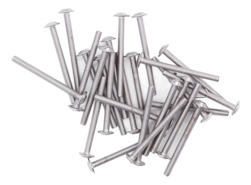 Tornillos De Cabeza De Botón Con Brida, 50 Unidades, Acero I