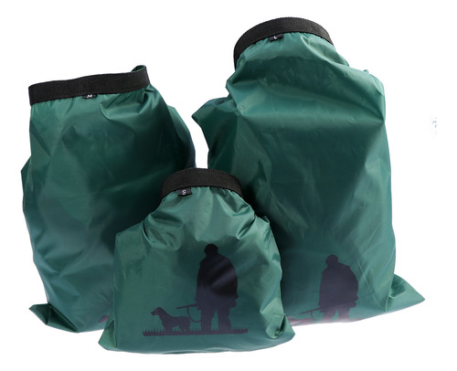 Set De Bolsas Impermeables De Color Verde Militar, 3 Piezas,