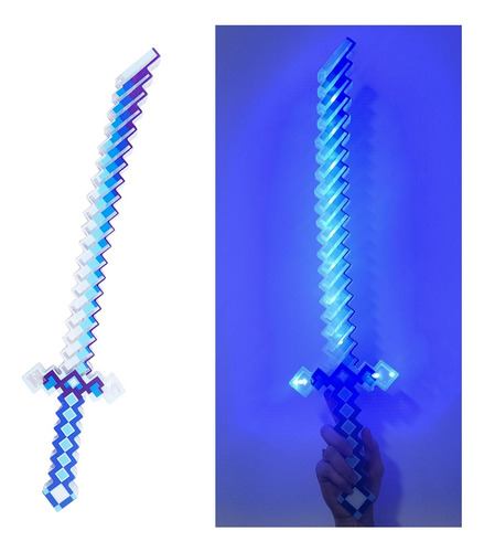 Juguete Espada Minecraft Samurai Niños Led Sonido Dizfras