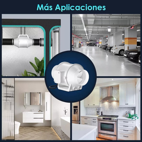 2025 Extractor De Aire Tubo Axial De 4 Pulgadas Ventilador