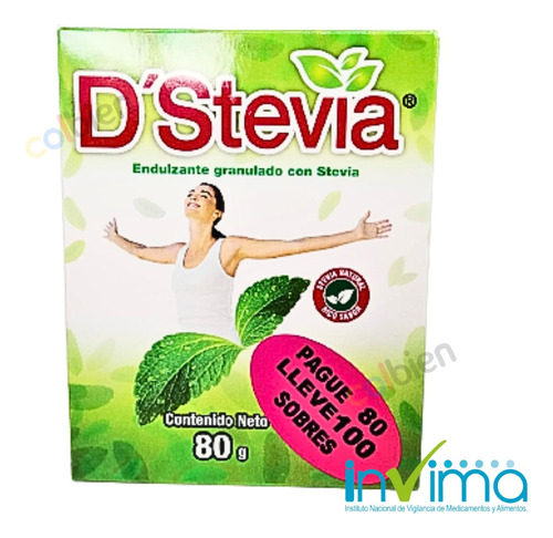 Stevia Natural 100sobres Ideal Para Diabéticos | Con Invima