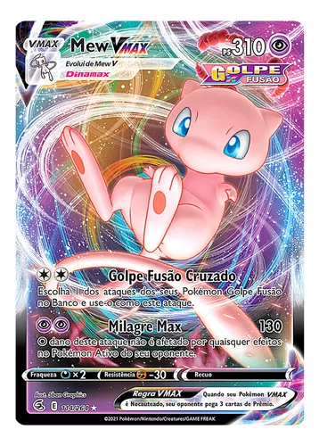 Carta Pokémon Mew Vmax Lendário Golpe Fusão