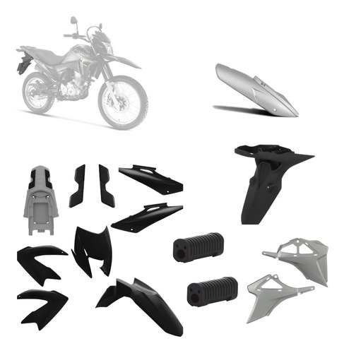 Carenagem Bros 150 2009 - 2012 Pro Tork S/adesivos Completos