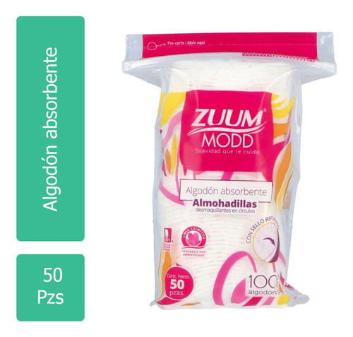 Zuum Modd Algodón Absorbente Almohadillas Paquete Con 50 Pie