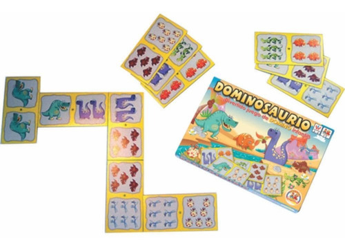 Dominó Infantil Dominosaurio Figuras Dinosaurio Juego Niños