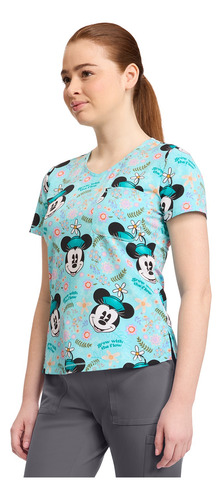 Polera Clínica Mujer Estampada Tf786 Mnws Minnie Tooniforms