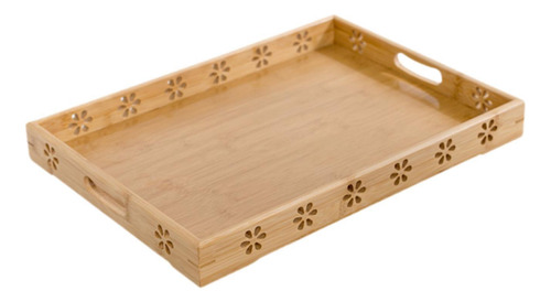 Bandeja De Bambú Para Servir, Bandeja Para 33 X 22 X 5 Cm