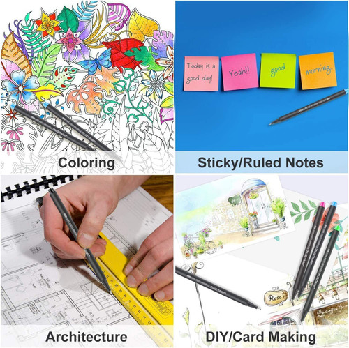 Jarlink 48 Colors Journal Planner Pens, Fine Point Fineliner