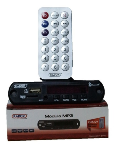 Modulo Radox Mp3 Bluetooth Usb Sd Control Remoto 870-280