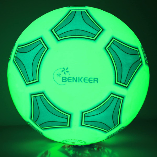 Benkeer Balones De Fútbol Que Brillan En La Oscuridad Talla