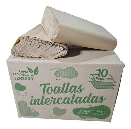 Toallas Intercaladas Color Natural 20 X 24 2500 Unidades