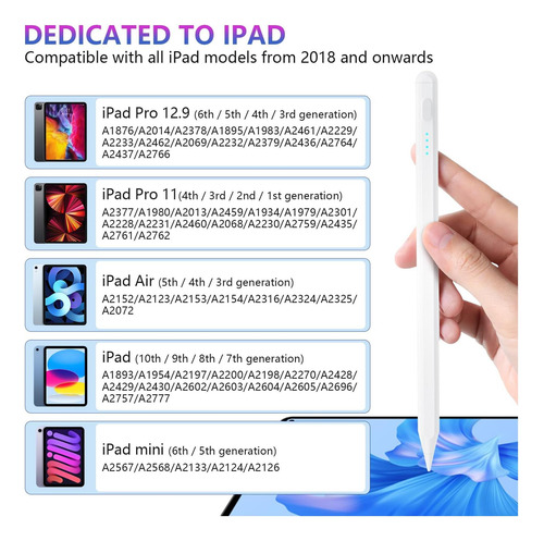 Pen Con Lápiz Óptico Para iPad 10th Generation, 2x Lápiz De