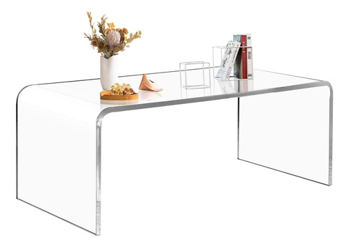 Mesa De Centro Acrílica Transparente Moderna Y Elegante Para