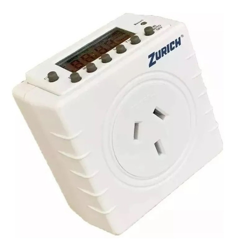 Timer Digital Programable Enchufable 10a Zurich Compacto