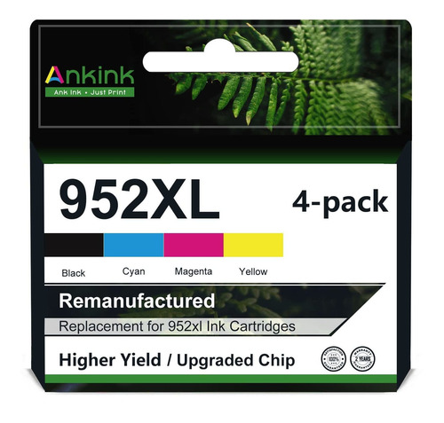 Remanuured 952xl Ink Cartridges Higher Yield Black Colo...