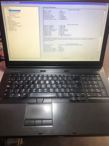 Dell Precisión M6800 Corei5 16gb Ram 256ssd 1tb Hdd Marrón (Usado)