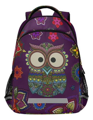 Glaphy Mochilas Con Diseño De Mandala Y Búho Bohemio, Par.