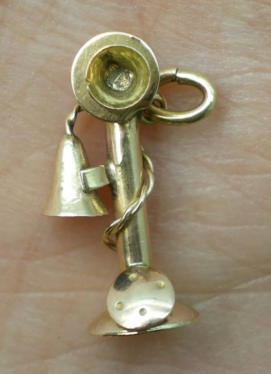 Dije De Oro 18 Kt Telefono Antiguo
