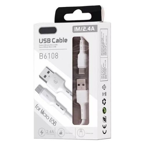 Cable Micro Usb B6108 Carga Rapida Para Samsung Motorola LG