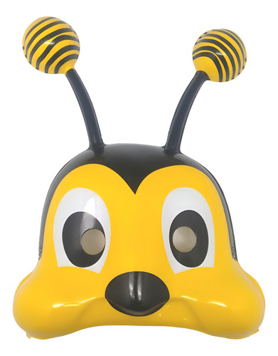 Caretas De Plástico X 6 U. Amarillo Y Negro Abejita