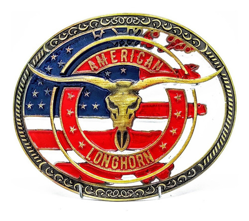 Fivela Country American Longhorn Cowboy Barretos - Ofertaço!