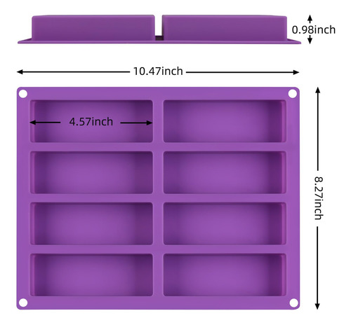 Molde De Silicona Para Barra De Granola Rectangular