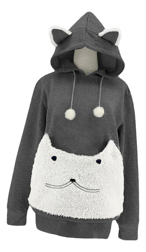 Sudadera Con Capucha Para Mascotas Sudadera Informal M Gris
