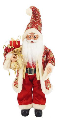 Papá Noel rojo y dorado, 50 cm, no