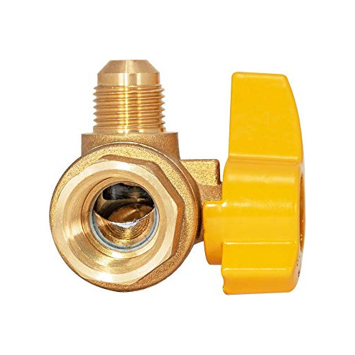 Vlvula De Gas Angular 1/2puLG Fip X 3/8puLG Od Con Manija De