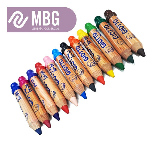 Crayones De Colores Lavable Giotto Bebe X12