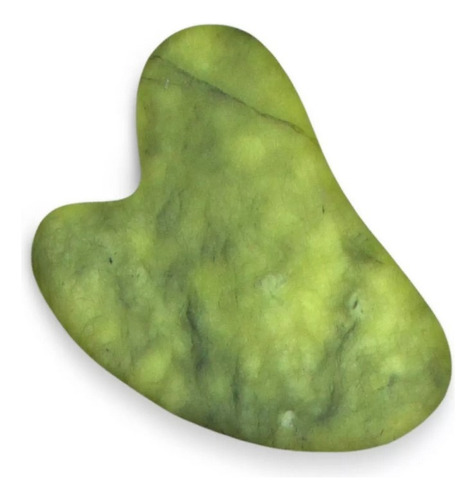 Gua Sha Corazón Jade Masajeador Facial Piedra 100% Natural 