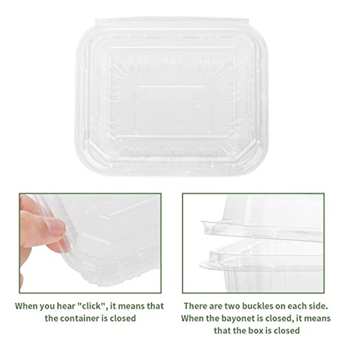 Disposable Transparent Plastic Packaging Box (50 Count)...