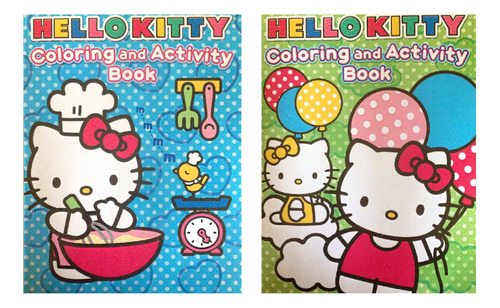 Hello Kitty Juego De 2 Libros Para Colorear Y Actividades J.