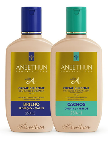 Aneethun Linha A Creme Silicone Normais E Cachos 2 Itens