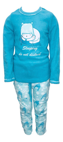 Pijama Polar Largo Niña 4-8 Mon Amour