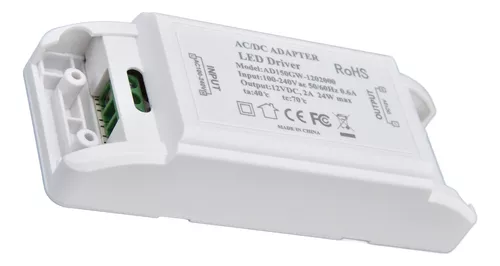 Controlador LED 12V Controlador LED DC 24W 2A Transformador de