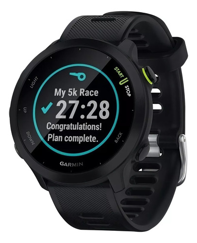 Relógio Garmin Forerunner 55 Preto, Pulseira Black