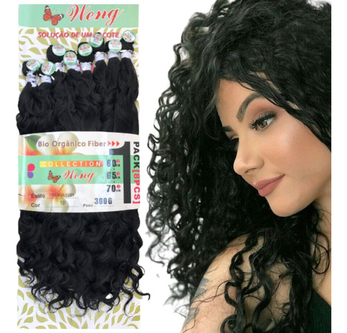 Cabelo Orgânico Cacheado Longo Sofia Weng 70cm + Brinde