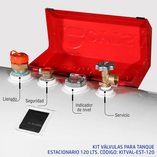 Kit De Válvulas Para Tanque Estacionario 120 Lts