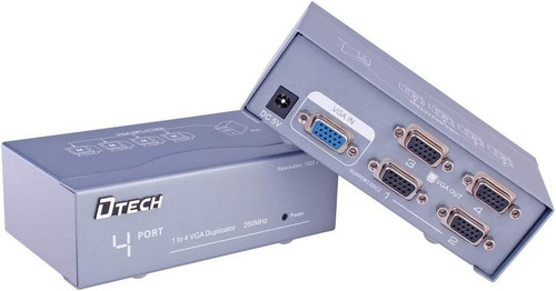 Dtech Ed 4 Port Vga Splitter Box Duplicador De Distrib...