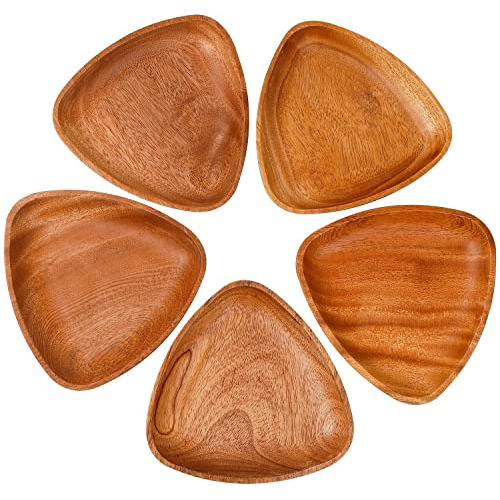 Triangle Wood Small Serving Tray Set Of 5, Home Decor, ...