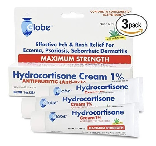 Hidrocortisona Maximum Strength Cream 1% Con Aloe, Usp 1 Oz 